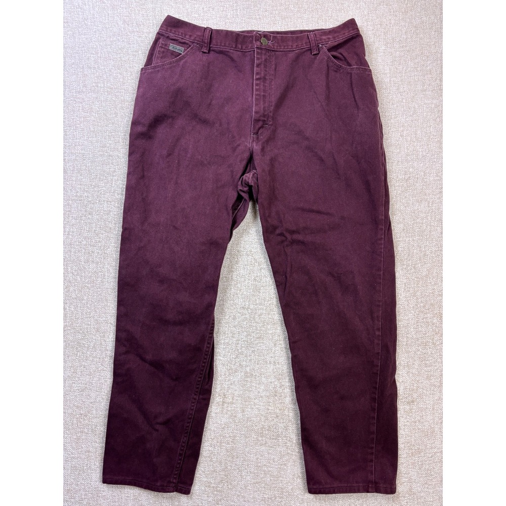 Vintage Wrangler Womens Burgundy Cotton Denim Straight Leg Jeans MSR01BG 18x30